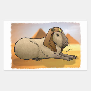 Capybara Sphinx Rectangular Sticker