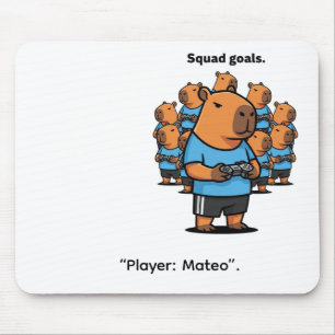 "Capybara Squad Goals – Multiplayer Fun" Mouse Pad