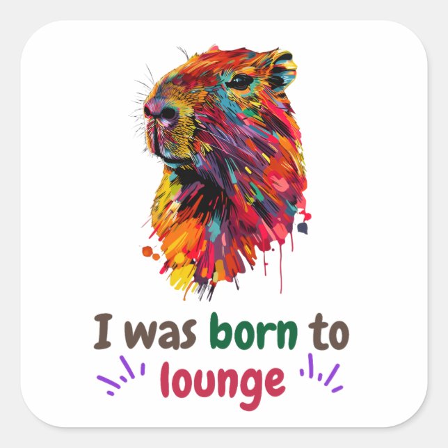 Capybara Square Sticker (Front)