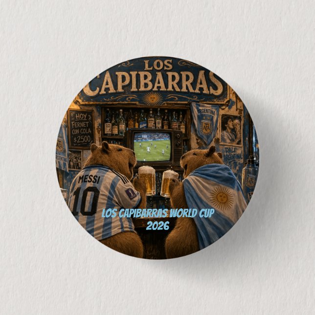 Capybara Stickers bar illusion 3 Cm Round Badge (Front)
