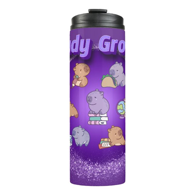 Capybara Study Group Thermal Tumbler (Front)