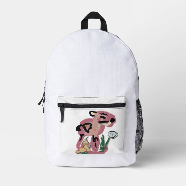 Capybara Sweet Printed Backpack (Front)