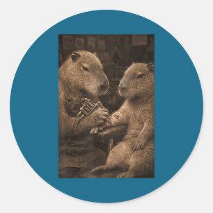 Capybara Tattooing Capybara Capybara Tattoo Classic Round Sticker