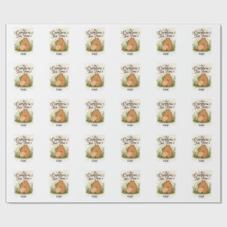 Capybara Tea Time | Cute Capybara Drinking Tea Fun Wrapping Paper