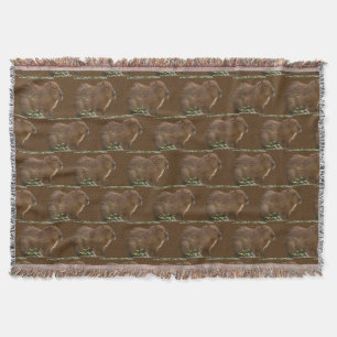 Capybara Throw Blanket