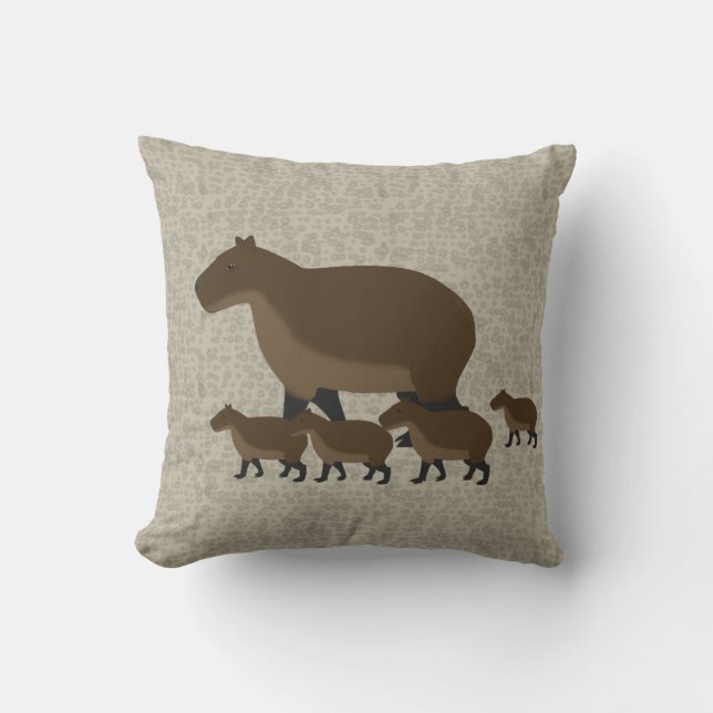 Capybara Throw Pillow (Front)