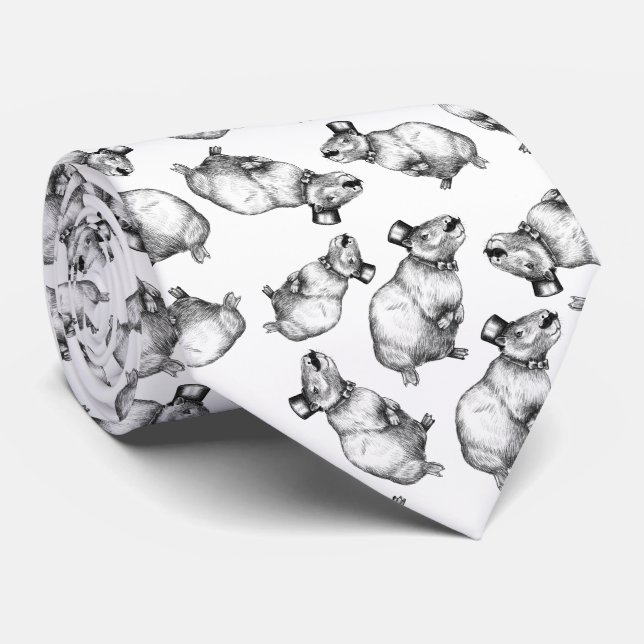 Capybara Tie (Rolled)