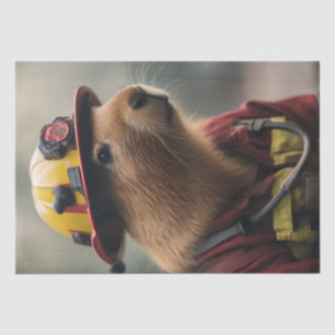 "Capybara to the Rescue: Firefighter Extraordinair Tissue Paper