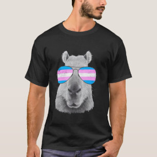 Capybara Transgender Pride Sunglasses T-Shirt