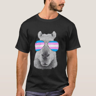 Capybara Transgender Pride Sunglasses T-Shirt