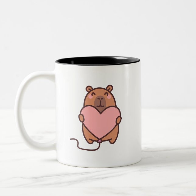 Capybara Two-Tone Coffee Mug (Left)