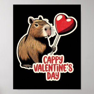 Capybara Valentine Poster