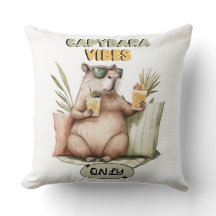 Capybara Vibes Only - Cushion