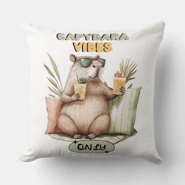 Capybara Vibes Only - Cushion (Front)