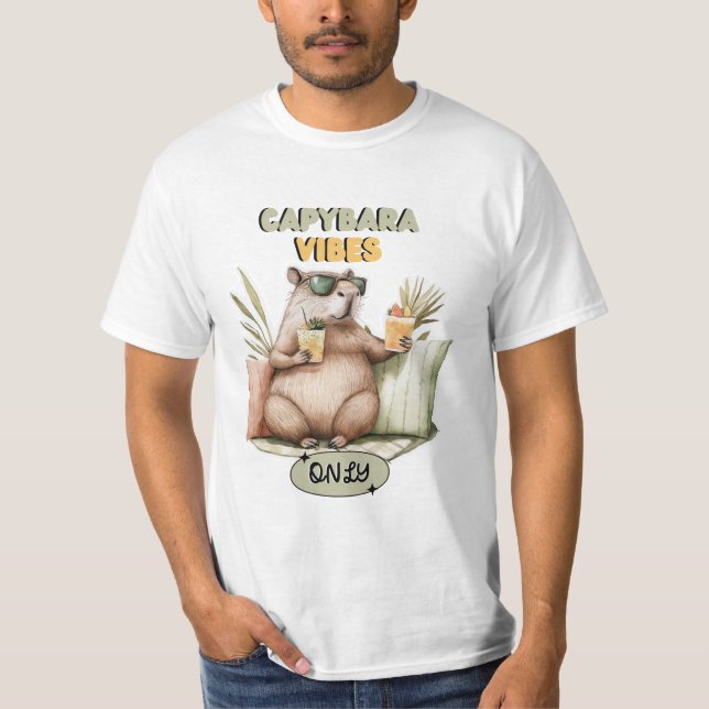 Capybara Vibes Only T-Shirt (Front)