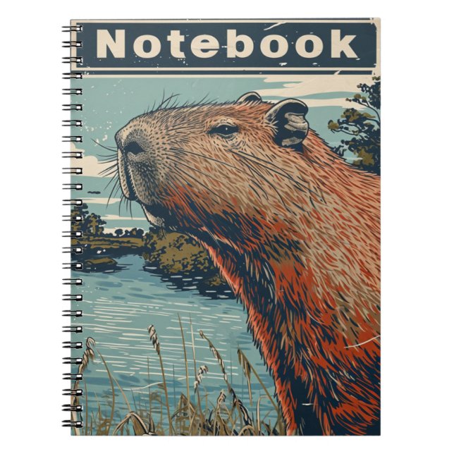 Capybara Vintage Notebook (Front)