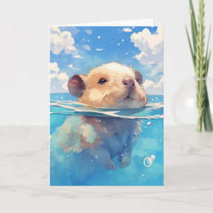 Capybara Watery Wonderland Card