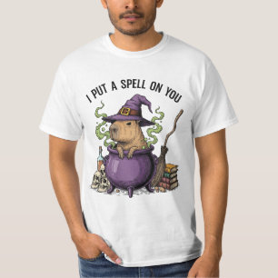 Capybara Witch Cauldron – Funny Halloween Magic T-Shirt