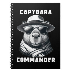 Capybara With Sunglasses Capy Commander Notebook