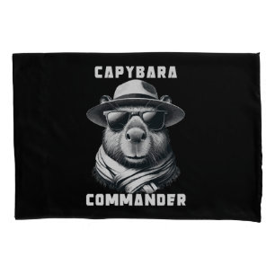 Capybara With Sunglasses Capy Commander Pillowcase