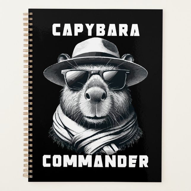 Capybara With Sunglasses Capy Commander Planner (Front)