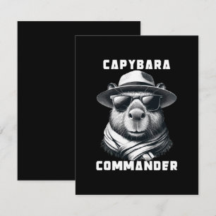 Capybara With Sunglasses Capy Commander RSVP Card