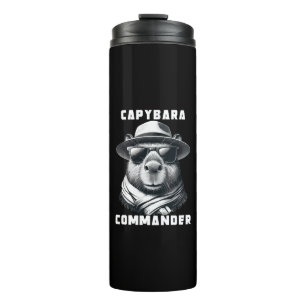 Capybara With Sunglasses Capy Commander Thermal Tumbler