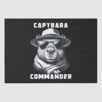Capybara With Sunglasses Capy Commander Tissue Paper