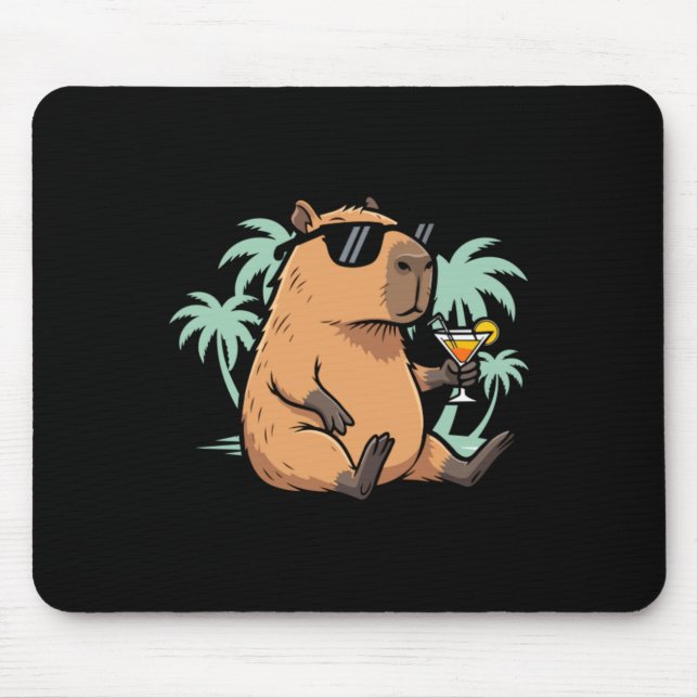 Capybara With Tail - Chill Vibe Mouse Pad (Front)