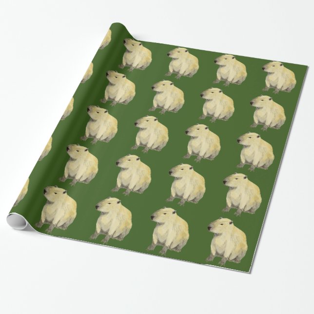 Capybara Wrapping Paper (Unrolled)
