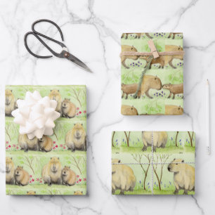 Capybara Wrapping Paper Sheet
