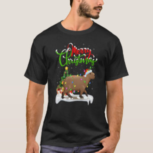 Capybara Xmas Decorations Santa Capybara Christma T-Shirt