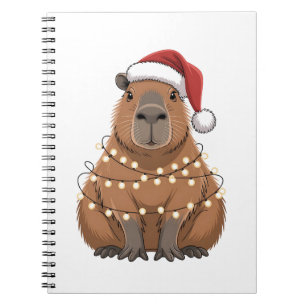 Capybara Xmas Matching Funny Santa Notebook
