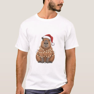 Capybara Xmas Matching Funny Santa T-Shirt