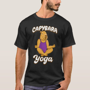 Capybara Yoga pose in Gymnastic leotard Meditation T-Shirt