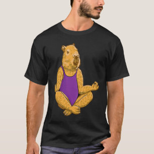 Capybara Yoga poses Meditation Workout exercises g T-Shirt