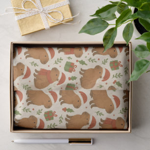 Capybaras at Christmas Tissue Paper