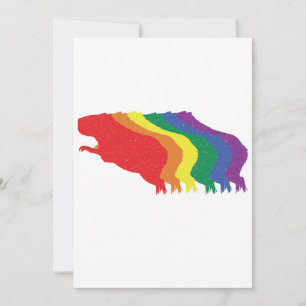 Capybaras LGBTQ Rainbow Water Pig Transgender Holiday Card