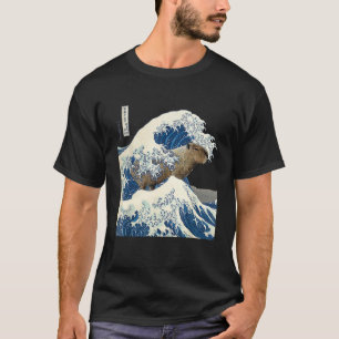 Capybaras Riding Great Wave Surfing Rodent Meme Lo T-Shirt