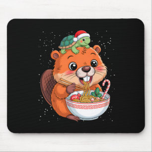 Capyra And Turtle Ckpack Ramen Kawaii Xmas Capira Mouse Pad