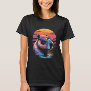 Capyra Cute Retro Animal Summer Vacation Beach  T-Shirt