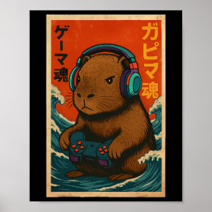 Capyra Funny Video Games Capyra Gamers Kids Teen B Poster
