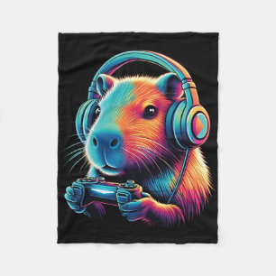 Capyra Gamer Funny Video Games Capyra 1  Fleece Blanket