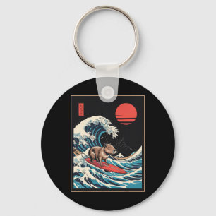 Capyra Japan Kanagawa Wave Animal Surfing Capyra  Key Ring