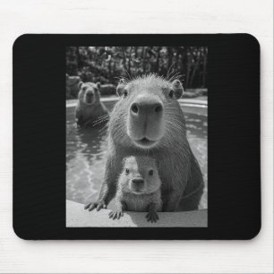 Capyra Selfie Ai Meme Joke Humor Summer Vacation C Mouse Pad
