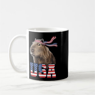 Capyra Usa Patriotic American Flag Men Women Kids Coffee Mug