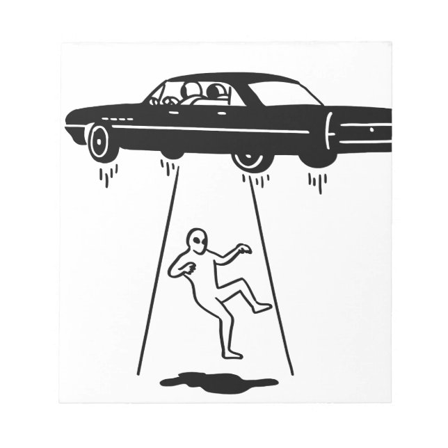 car abduction of aliens notepad (Front)