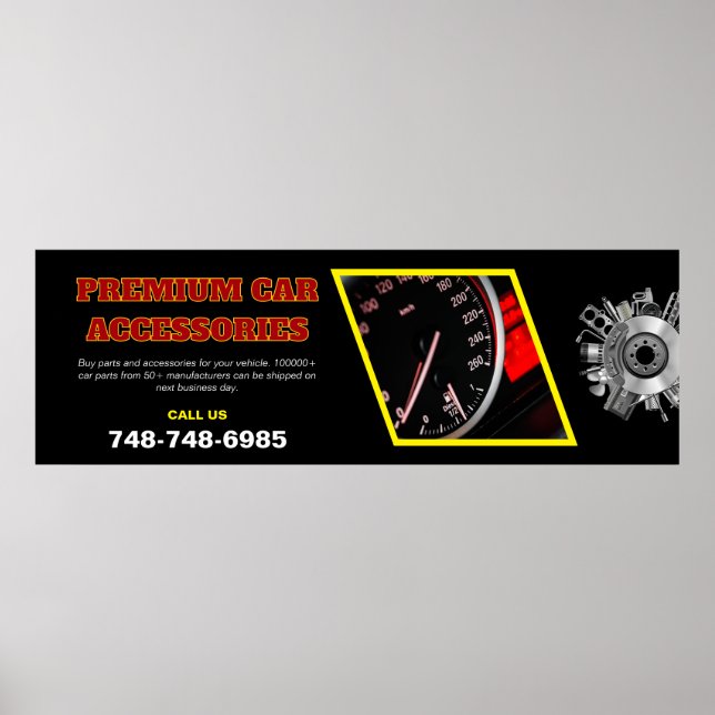 Car Accessories Custom Editable Poster (Front)
