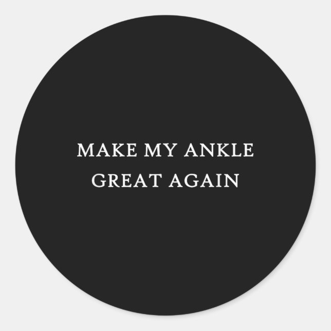 Car Accident Post Op Physical Therapy Surgery Classic Round Sticker (Front)