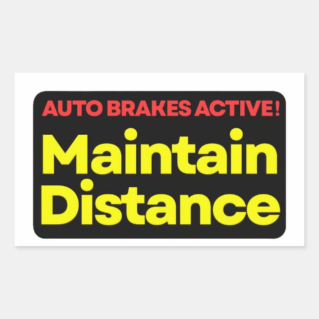 Car ADAS alert bumper sticker (Front)